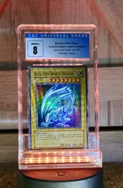 2002 Yu-gi-oh CGC 8 Mint Blue Eyes White Dragon SDK001 & PSA 8 Japanese Sealed - Image 3