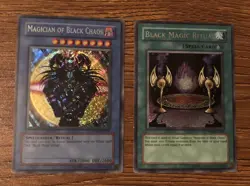 Yugioh Magician Of Black Chaos PP01-EN001 & Black Magic Ritual PP01-EN002 - LP - Image 1