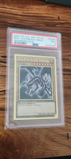 2020 Yu-gi-oh 1st Edition Red-eyes Black Dragon Maximum Gold #en003 Psa 9 Mint - Image 1