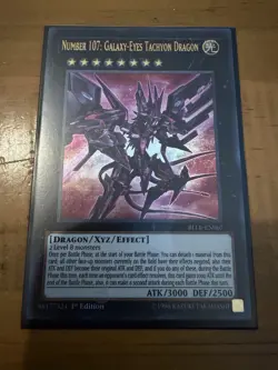 Yugioh Number 107: Galaxy-Eyes Tachyon Dragon BLLR-EN067 Ultra Rare 1st Ed NM - Image 1