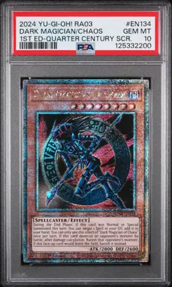 2024 YU-GI-OH! RA03-QUARTER CENTURY BONANZA #EN134 DARK MAGICIAN OF CHAOS PSA 10 - Image 1