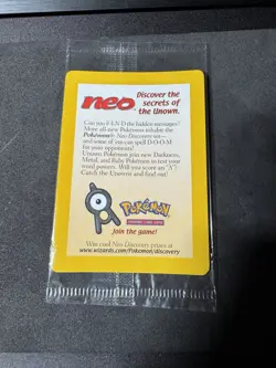 SEALED New Entei 34 Black Star Movie Promo Reverse Holo Neo Pokemon Card - Image 1