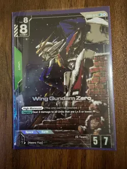 Gundam Card Game - Newtype Rising - Wing Gundam Zero - GD01-024 LR+ - Alt Art - Image 1