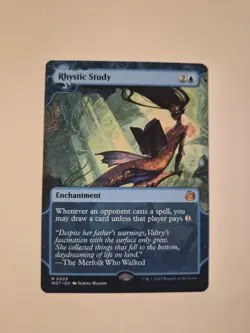 MTG Rhystic Study Wilds of Eldraine Enchanting Tales, Regular Mythic Rare Card - Image 1