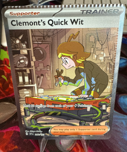 *Crimp Misprint Error Card* Pokemon TCG SIR Clemont's Quick Wit SSP 243/191 - Image 1