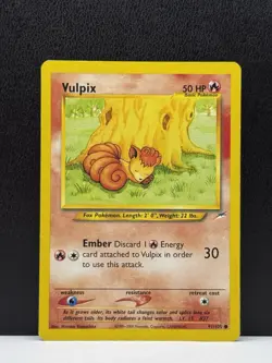 Vulpix 91/105 Common Neo Destiny Pokemon Card - Image 1
