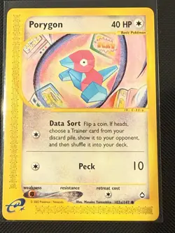 Pokemon Card - Aquapolis 103a/147 - PORYGON (common) - Image 1