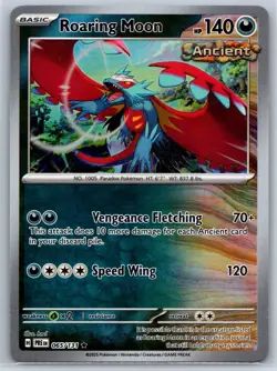 Roaring Moon - Pokeball - Prismatic Evolutions 065 Reverse Holo Pokemon Card NM - Image 1