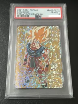 PSA 10 Super Dragon Ball Heroes Son Goku BM3-SEC2 Promo Japanese Card 2021 - Image 1