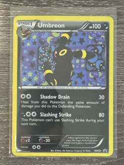 Pokemon TCG Umbreon Black White Holo Card BW93 Black Star Promo MP - Image 1