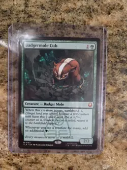 Badgermole Cub Magic The Gathering MTG Card Creature Mythic NM Commander Avatar - Image 1