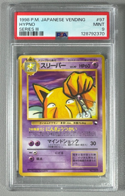 1998 Pokemon Japanese Vending Series III 3 #97 Hypno PSA 9 Graded Card - Image 1
