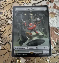 MTG Sonic x Secret Lair Egg Pawn (Myr) Token 2101 Turbo Gear Non-Foil Card AUC - Image 1
