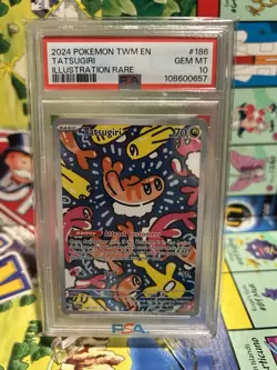 Pokemon TCG Tatsugiri Twilight Masquerade Illustration Rare Card 186/167 PSA 10 - Image 1