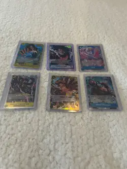 Six Card One Piece Lot , SR’s, Leaders, Etc. NM/VLP+ Lot - Image 1