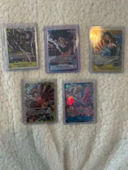 Six Card One Piece Lot , SR’s, Leaders, Etc. NM/VLP+ Lot - Image 3