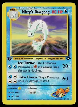 Pokemon Card - Misty's Dewgong Gym Challenge 54/132 Uncommon 1st Edition - Image 1