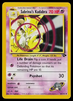 Pokemon Card - Sabrina's Kadabra Gym Challenge 58/132 Uncommon Non Holo - Image 1