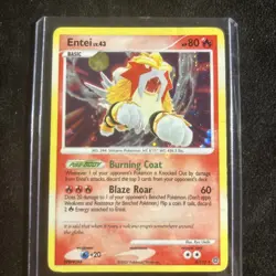 Pokemon Entei TCG Secret Wonders Holo Card 4/132 LP/MP - Image 1