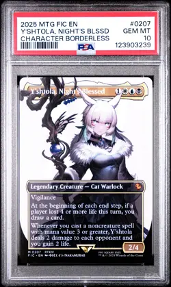 3239 Y'Shtola Night's Blessed 2025 MTG Final Fantasy FIC #207 PSA 10 - Image 1
