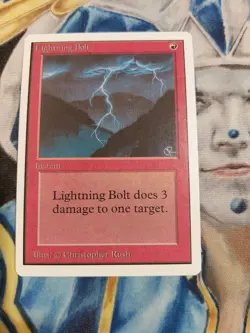 Lightning Bolt MTG Unlimited Common Red Instant Near-Mint x1 GG6 - Image 1