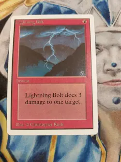 Lightning Bolt MTG Unlimited Common Red Instant Near-Mint x1 GG6 - Image 2