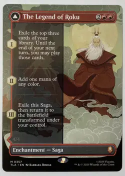Near Mint The Legend of Roku Borderless #0357, MTG Avatar: Last Airbender - Image 1