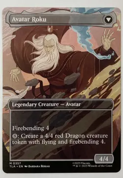 Near Mint The Legend of Roku Borderless #0357, MTG Avatar: Last Airbender - Image 2