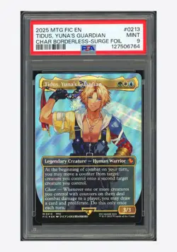 MTG PSA 9 Tidus, Yuna’s Guardian Char Borderless Surge Foil 2025 #0213 FIC ENG - Image 1
