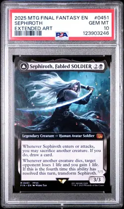 3246 Sephiroth One-Winged Angel 2025 MTG Final Fantasy #0451 Extended Art PSA 10 - Image 1