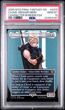 3187 Cloud Midgar Mercenary 2025 MTG Final Fantasy #0375 PSA 10 - Image 1