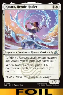 1x - Katara, Heroic Healer - FOIL #215 - Avatar: Eternal - CUC NM MTG - Image 1