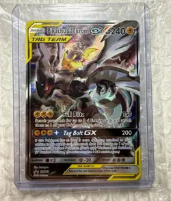 Pokemon TCG Pikachu & Zekrom GX Black Star Promo Card SM168 NM/LP - Image 1