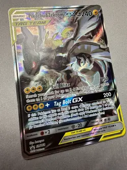 Pokemon TCG Pikachu & Zekrom GX Black Star Promo Card SM168 NM/LP - Image 4