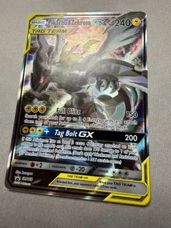 Pokemon TCG Pikachu & Zekrom GX Black Star Promo Card SM168 NM/LP - Image 5