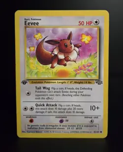 Pokemon TCG - EEVEE - 1ST EDITION - #51 - JUNGLE (1999) - VINTAGE - WOTC - MP/LP - Image 1