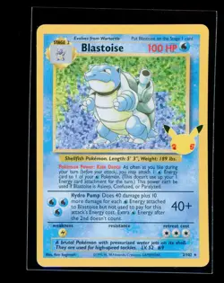 Pokemon Blastoise Celebrations Classic Collection Holo 2/102 NM - Image 1