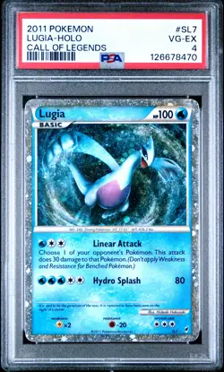 2011 POKEMON CALL OF LEGENDS #SL7 LUGIA-HOLO PSA 4 - Image 1