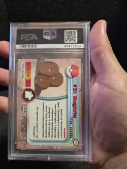 PSA 9 2000 Pokemon Game Topps Chrome Dugtrio TV Rare Base Set Series 1 MINT GEM - Image 4