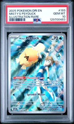 2025 Pokemon TCG Misty's Psyduck Destined Rivals 193/182 PSA 10 - Image 1