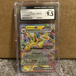 2025 Pokemon Jolteon ex 030 Prismatic Evolutions Surprise Box Stamped CGC 9.5 - Image 1