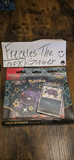 Pokemon TCG Scarlet & Violet PALDEAN FATES? Tech Sticker Collection (Maschiff) - Image 1