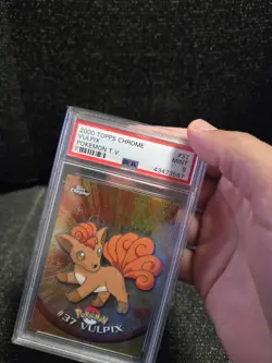 PSA 9 2000 Pokemon Game Topps Chrome Vulpix TV Rare Base Set Series 1 MINT GEM - Image 5