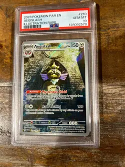 POKEMON 2023 Paradox Rift Illustration Rare AEGISLASH #210 PSA 10 Gem Mint RARE - Image 1