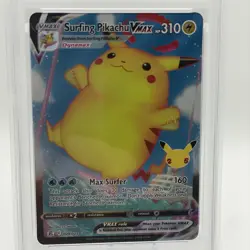 2021 POKEMON CELEBRATIONS #009 FULL ART/SURFING PIKACHU VMAX PSA 10 - Image 3
