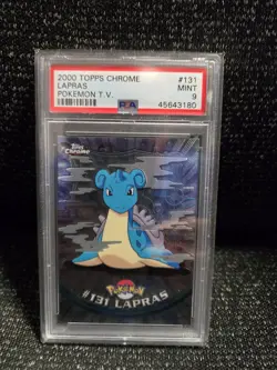 PSA 9 2000 Pokemon Game Topps Chrome Lapras TV Rare Base Set Series 2 MINT GEM - Image 1