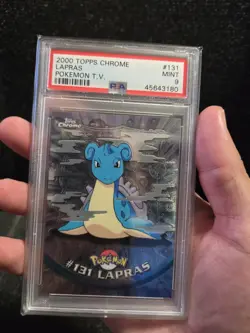 PSA 9 2000 Pokemon Game Topps Chrome Lapras TV Rare Base Set Series 2 MINT GEM - Image 3
