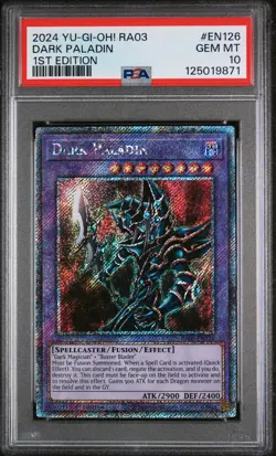 2024 YU-GI-OH! RA03-QUARTER CENTURY BONANZA 1ST EDITION DARK PALADIN PSA 10 - Image 1