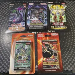 LOT of 5 YuGiOh Blister Packs Age Of Overlord And More! - Image 1