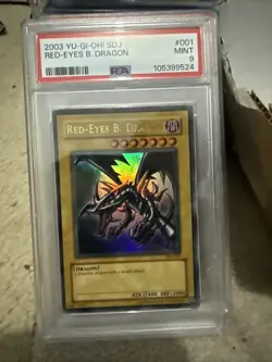 2003 Yu-Gi-Oh! PSA 9 Mint SDJ-001 Ultra Rare Red-Eyes B. Dragon - Image 1